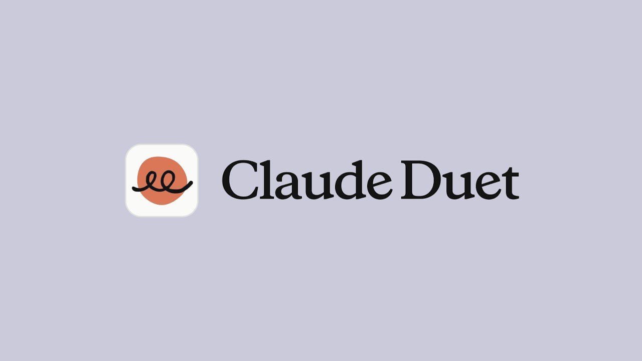 Title card of Anthropic's launch video: the Claude Duet logo on a lavender background.